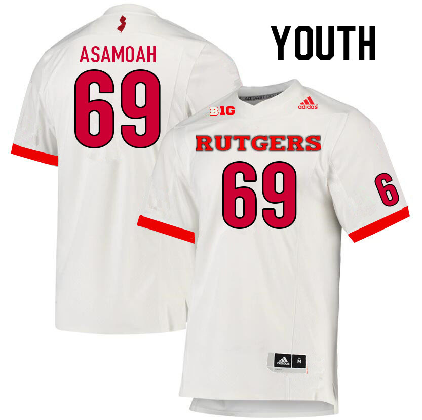 Youth #69 Kwabena Asamoah Rutgers Scarlet Knights College Football Jerseys Sale-White - Click Image to Close